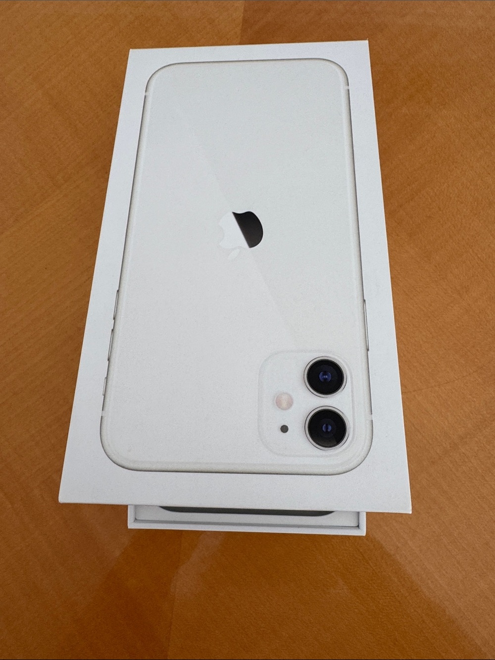 Apple White iPhone 11 Retail Box with Embossed Phone Image